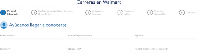 Aplicación de trabajo Walmart