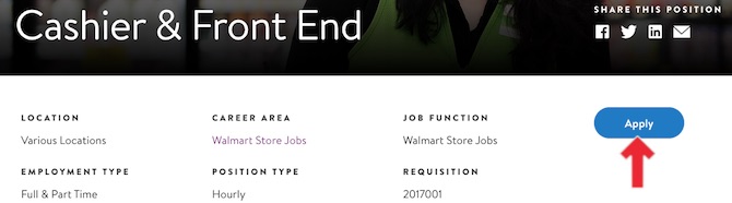 Apply Walmart job